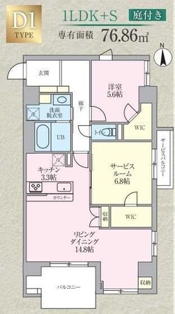 Calm Residence Prologueの物件間取画像